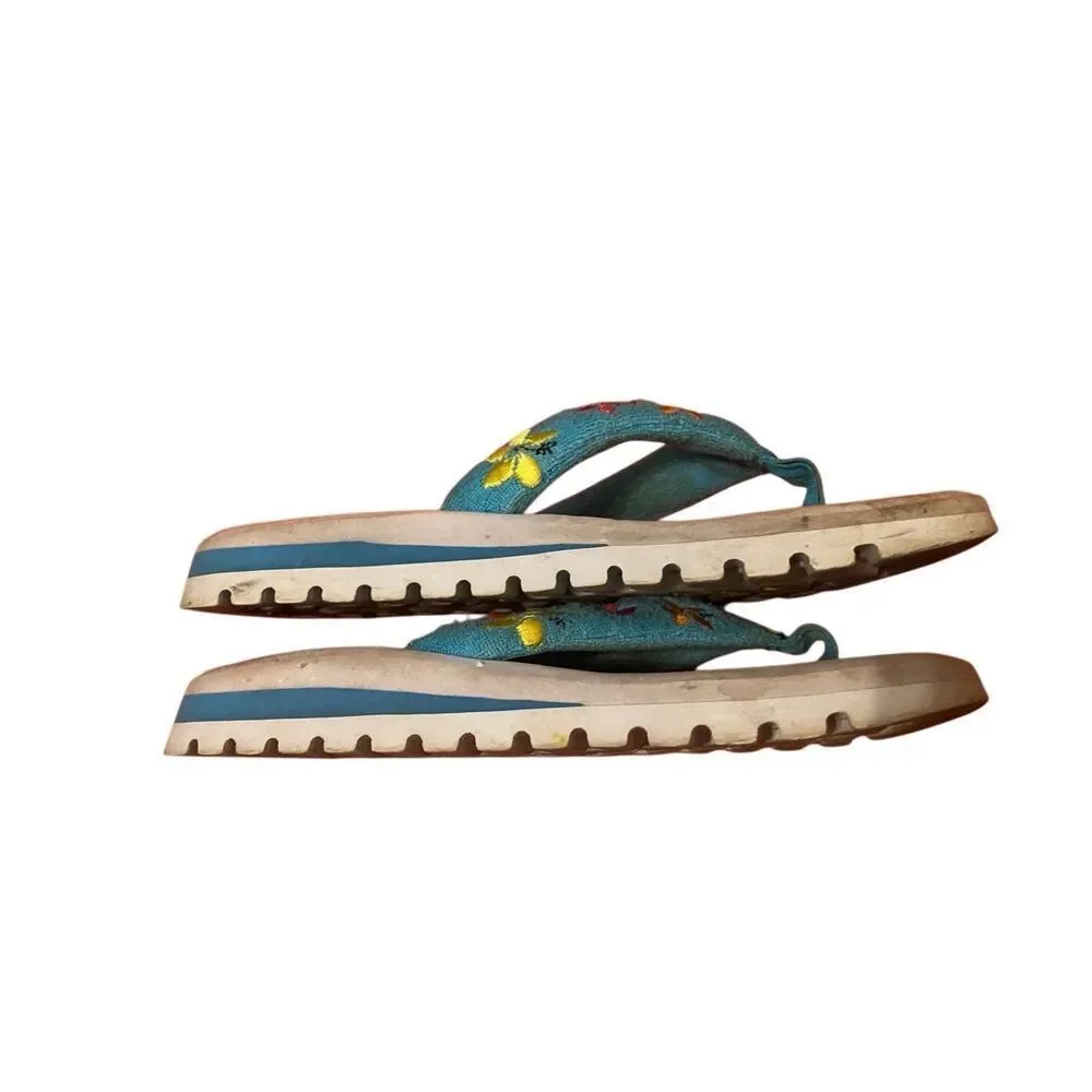 Vintage Sketchers Platform Comfort Flip Flops Sandals Beach Summer Travel